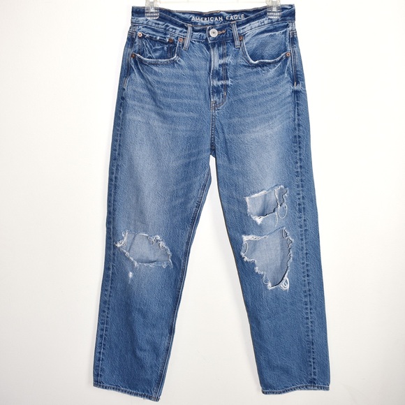 American Eagle 90s Boyfriend Distressed Jeans - Picture 2 of 8